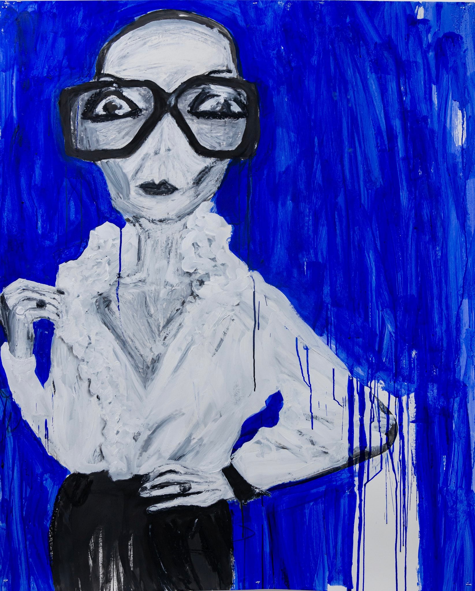 LADY LEE 5 x 4 ft | 152 x 122 cm Charcoal, oil sticks, acrylic and pigment powder 2024