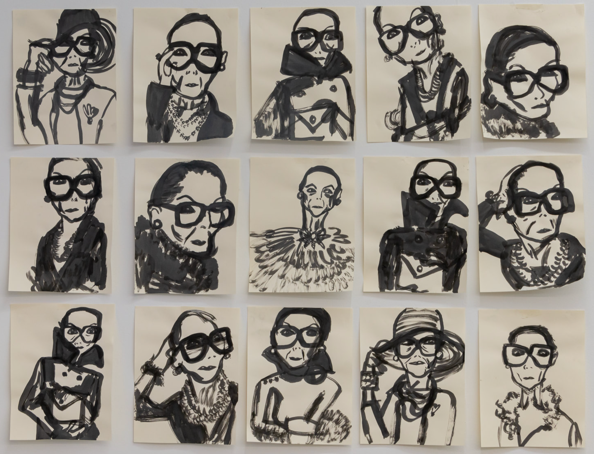 15x Lady Lee 21.5 cm x 28 cm India Ink on Paper