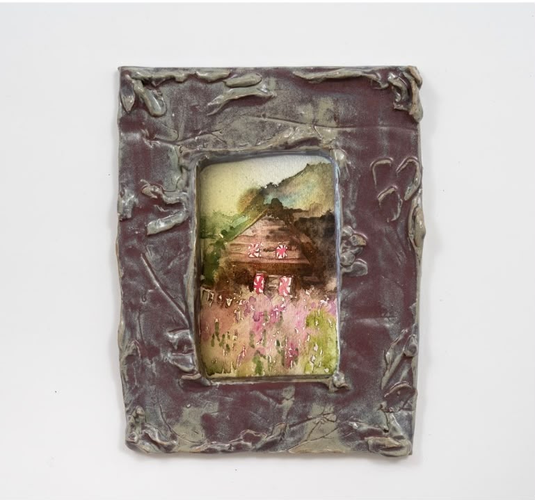 Babayaga, 2026 Stoneware, glaze; watercolour on paper h 27.5 x 21.5 cm h 10,82 x 8,46 in