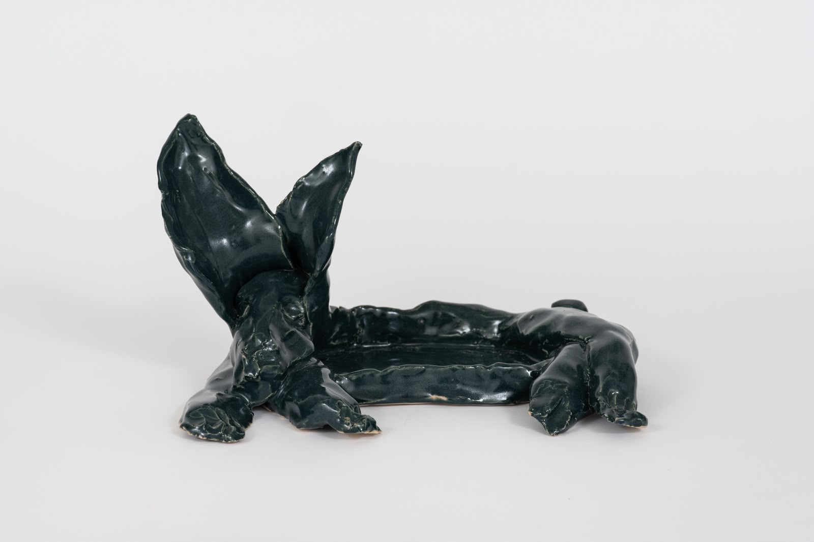 Sir George, 2026 Stoneware, glaze Overall: h 14.5 x 24 x 17 cm Overall: h 5,7 x 9,44 x 6,69 in