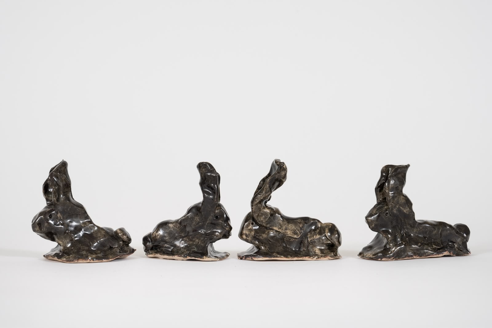Heart Breakers I & Heart Breakers II, 2026 Stoneware, glaze Each: 10 x 10 x 5 cm Each: 3,93 x 3,93 x 1,96 in Sets of two